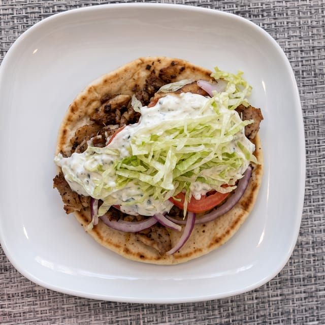 Chicken Doner Gyro Sandwich.