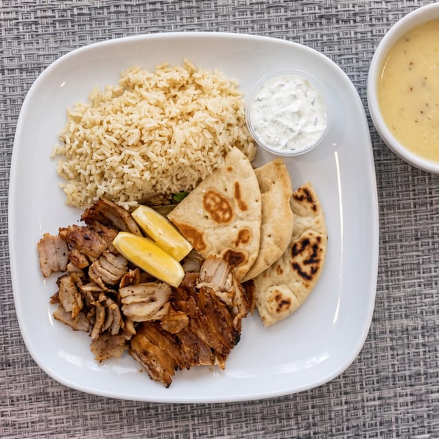 Chicken Doner Gyro Platter.